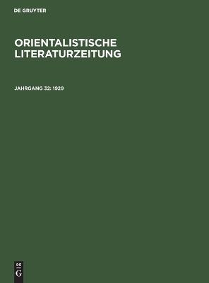 Orientalistische Literaturzeitung / 1929