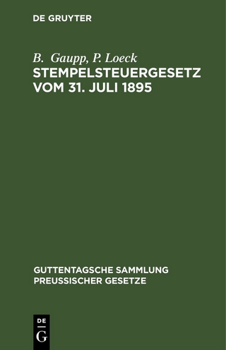 Stempelsteuergesetz vom 31. Juli 1895