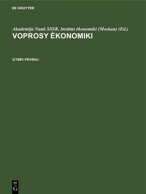 Voprosy ėkonomiki / Fevral' - 