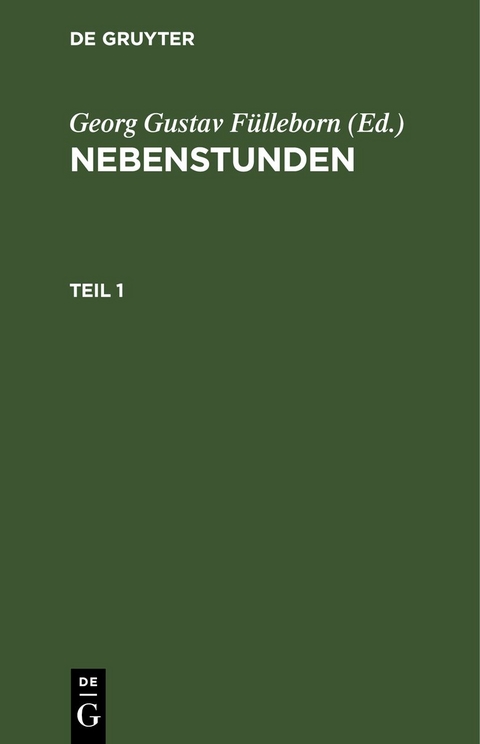 Nebenstunden / Nebenstunden. Teil 1 - 