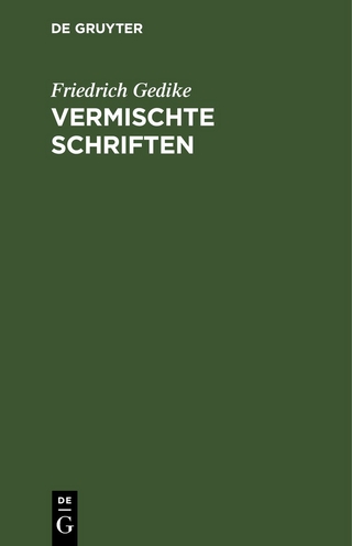 Vermischte Schriften