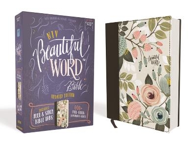 NIV, Beautiful Word Bible, Updated Edition, Journal Edition for Women, 600+ Full-Color Illustrated Verses, Peel/Stick Bible Tabs, Floral Cloth over Board, Red Letter, Comfort Print -  Zondervan