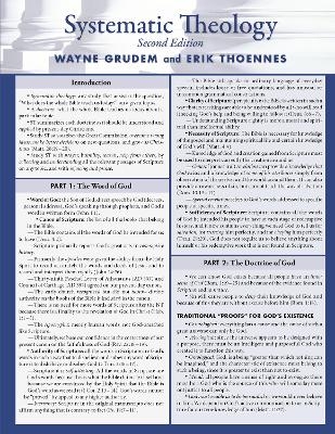 Systematic Theology Laminated Sheet - Wayne A. Grudem, Erik Thoennes
