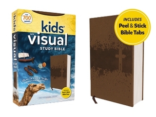 NIV, Kids' Visual Study Bible, Leathersoft,  Bronze, Full Color Interior, Peel/Stick Bible Tabs