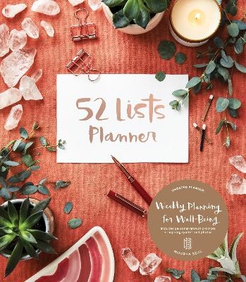 52 Lists Planner Undated 12-month Monthly/Weekly Spiralbound Planner with Pocket (Coral Crystal) - Moorea Seal