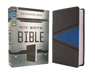 NIV, Boys' Bible, Leathersoft, Gray/Blue, Comfort Print