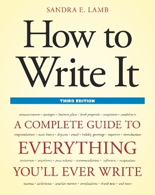 How to Write It, Third Edition - Sandra E. Lamb