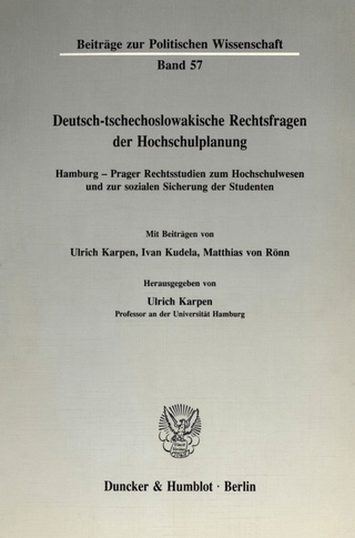 Deutsch-tschechoslowakische Rechtsfragen der Hochschulplanung.