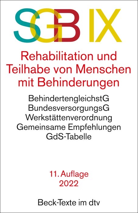 SGB IX Rehabilitation und Teilhabe von Menschen mit Behinderungen