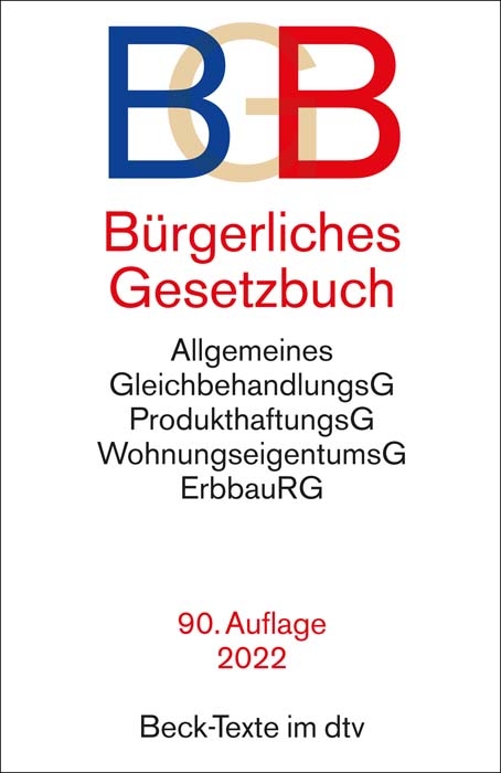 B&uuml;rgerliches Gesetzbuch BGB