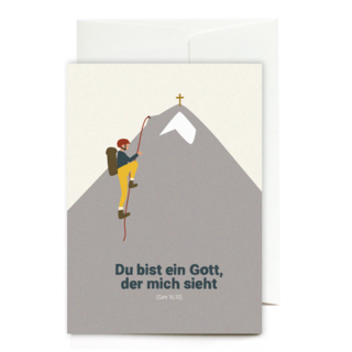 Du bist ein Gott, der mich sieht (Motiv Bergsteiger)