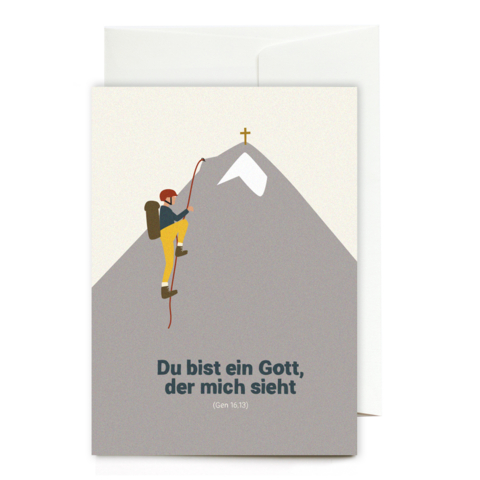 Du bist ein Gott, der mich sieht (Motiv Bergsteiger)