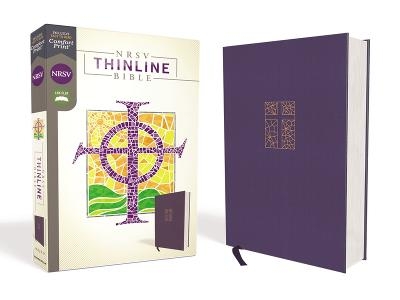 NRSV, Thinline Bible, Cloth over Board, Navy, Comfort Print -  Zondervan
