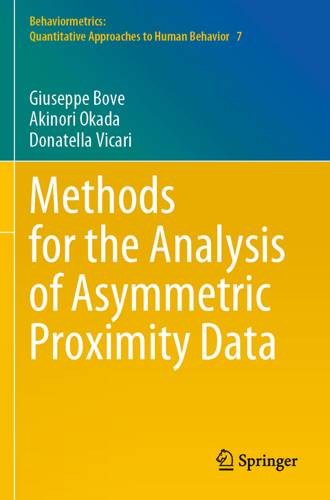 Methods for the Analysis of Asymmetric Proximity Data - Giuseppe Bove, Akinori Okada, Donatella Vicari