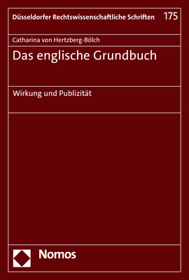 Das englische Grundbuch - Catharina von Hertzberg-Bölch
