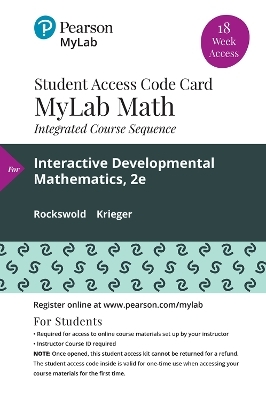 MyLab Math with Pearson eText (up to 18-weeks) Access Code for Interactive Developmental Math