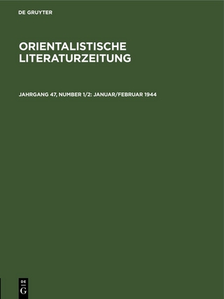 Orientalistische Literaturzeitung / Januar/Februar 1944