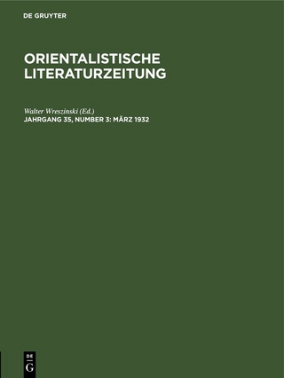 Orientalistische Literaturzeitung / März 1932