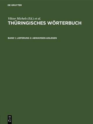 Thüringisches Wörterbuch / Abwamsen-anlegen