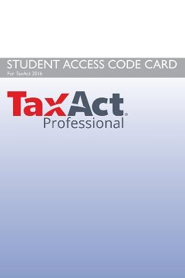 TaxACT 2016 Access Card for Pearson's Federal Taxation 2018 Comprehensive