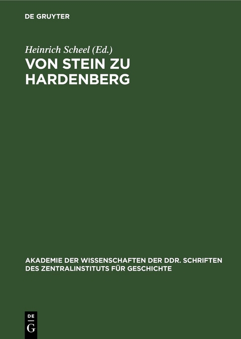 Von Stein zu Hardenberg - 