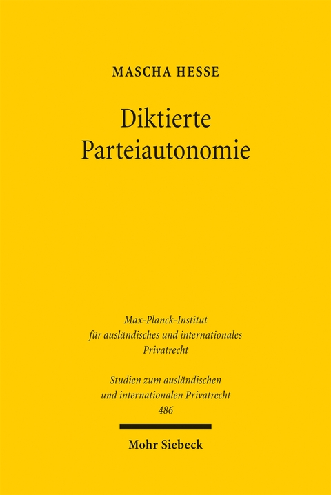 Diktierte Parteiautonomie - Mascha Hesse