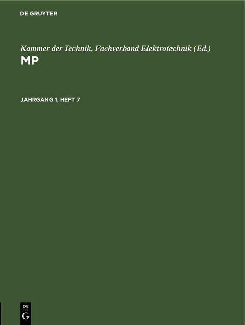 MP / MP. Jahrgang 1, Heft 7