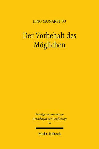 Der Vorbehalt des Möglichen