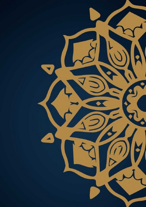 Notizblock, blau mit Mandala Gold - Yala Ly