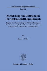 Zurechnung von Dritthandeln im rechtsgesch&auml;ftlichen Bereich. - Daniel S. Huber