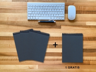 A 5 Notizblock - Set, 3+1 gratis, Luxury 80 Seiten BLAU NEW LAPISLAZULI GLITTER-OPTIK, kariert 5x5mm