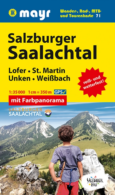 Mayr Wanderkarte Salzburger Saalachtal, Lofer, St. Martin, Unken, Wei&szlig;bach 1:35.000