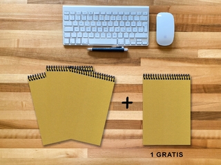 A 5 Notizblock - Set, 3+1 gratis, Luxury 80 Seiten GOLD GMUND SHIMMER, punktiert 20x20mm