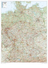 Kastanea Stra&szlig;enkarte Deutschland, DIN A0 (84,1 x 118,9 cm), Papierkarte gerollt