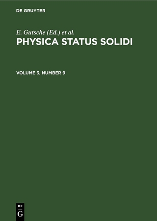 Physica status solidi / Physica status solidi. Volume 3, Number 9