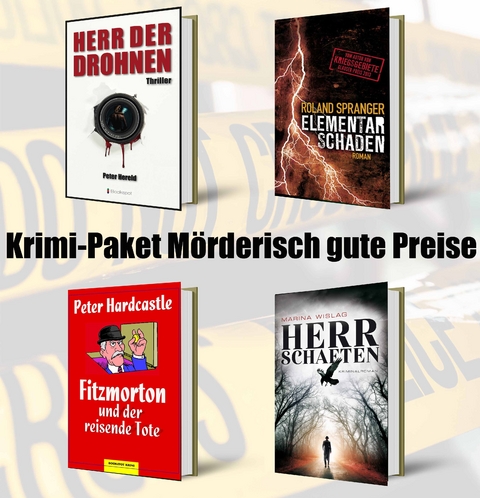 Krimi-Paket "M&ouml;rderisch gute Preise" - Roland Spranger, Peter Hardcastle, Marina Wislag, Peter Hereld