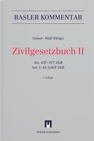 Zivilgesetzbuch II - Dario Ammann, Ruth Arnet, Christoph Bauer, Thomas Bauer, Philip Bornhauser, Ren&eacute; B&ouml;sch, Peter Breitschmid, Eduard Brogli, Lukas Brugger, Christoph Brunner, Roland B&uuml;hler, Robert K. D&auml;ppen, Martin Eggel, Wolfgang Ernst, Roland Fankhauser, Christiana Fountoulakis, Daniel Gabrieli, Stefan G&auml;umann, Thomas Geiser, Davide Giampaolo, Cora Graf-Gaiser, Dominique Gross, Harold Gr&uuml;ninger, Rahel Guyer, Bruno Huwiler, Peter R. Isler, Roland Jeitziner, David Jenny, Martin Karrer, Katrin Keller L&uuml;scher, Andreas Kley, Urs Lehmann, Daniel Leu, Andreas Meili, Yannick Minnig, Michel Montini, Michel Mooser, Roland M. M&uuml;ller, Etienne Petitpierre, Giorgio Piatti, Corrado Rampini, Ruth E. Reusser, Heinz Rey, Samuel Rickli, Arnold F. Rusch, Peter Carl Schaufelberger, J&uuml;rg Schmid, Christina Schmid-Tschirren, Hermann Schulin, Ivo Schwander, Daniel Staehelin, Lorenz Strebel, Christoph Thurnherr, Markus Vischer, Nedim Peter Vogt, Wolfgang Wiegand, J&uuml;rg Wichtermann, Stephan Wolf, Samuel Zogg