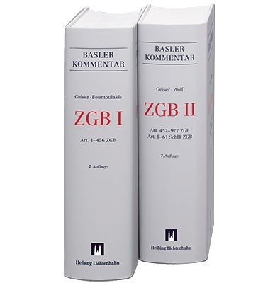Basler Kommentar ZGB I + ZGB II - 
