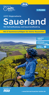 ADFC-Regionalkarte Sauerland mit Tagestouren-Vorschl&auml;gen, 1:75.000, rei&szlig;- und wetterfest, GPS-Tracks Download