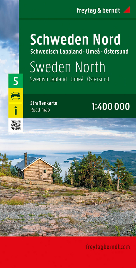 Schweden Nord, Stra&szlig;enkarte 1:400.000