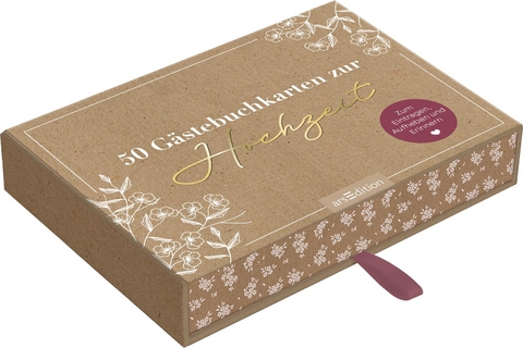 50 G&auml;stebuchkarten zur Hochzeit