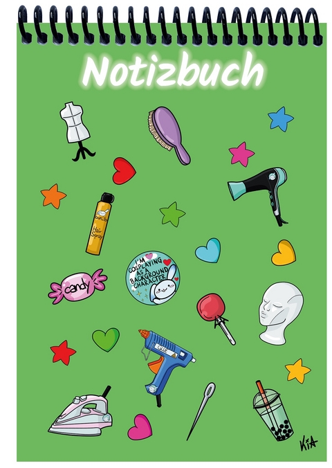 A 5 Notizblock Manga Items, gr&uuml;n, liniert - 