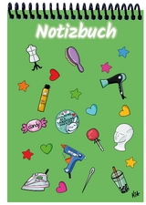 A 4 Notizblock Manga Items, gr&uuml;n, kariert - 