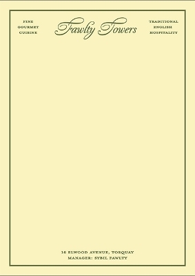 Fictional Hotel Notepads: Fawlty Towers - Herb Lester Associates