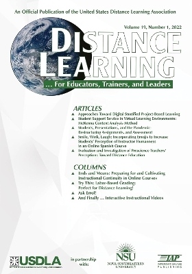 Distance Learning Vol 19 Issue 1 - 