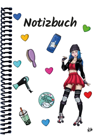 A 5 Notizbuch Manga Enora, weiß, blanko