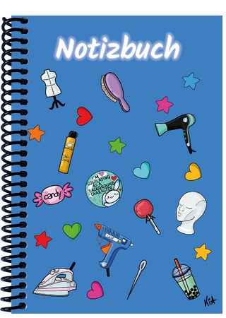 A 4 Notizbuch Manga Items, blau, blanko