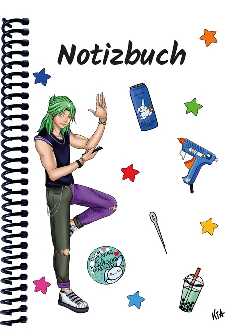 A 5 Notizbuch Manga Quinn, wei&szlig;, blanko - 