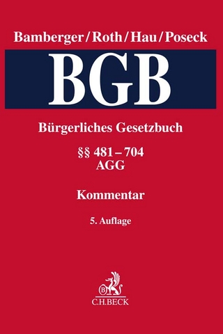 Bürgerliches Gesetzbuch Band 2: §§ 481-704, AGG