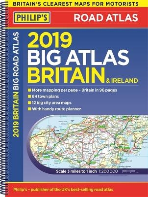Philip's 2019 Big Road Atlas Britain and Ireland - Spiral -  Philip's Maps